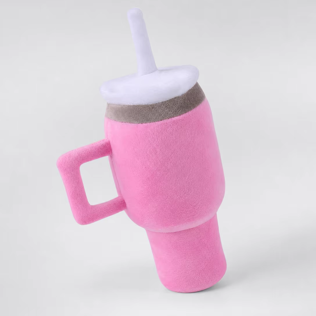 Muñeca de Peluche Rosa con Forma de Vaso para Mascotas, Juguetes Adorables para Perros Diarios — imagen 2