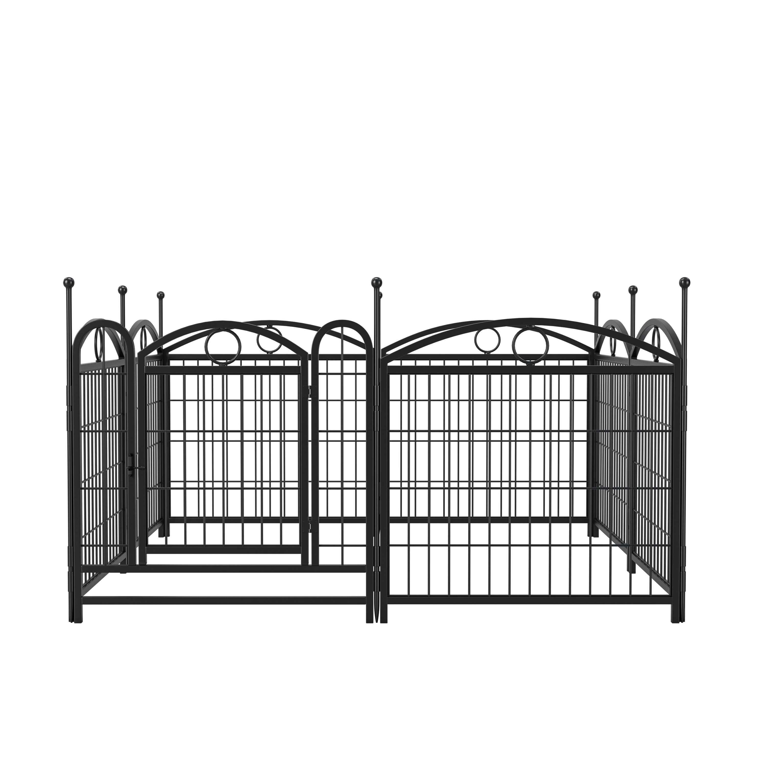 Dog Playpen Indoor 24 inch 8 Panels Metal Dog Pen Pet Dog Fence Outdoor Exercise Pen with Doors, Heavy Duty Dog Fence Puppy Pen for Large Medium Small Dogs Indoor Outdoor Foldable Pet Exercise Pen — image 39