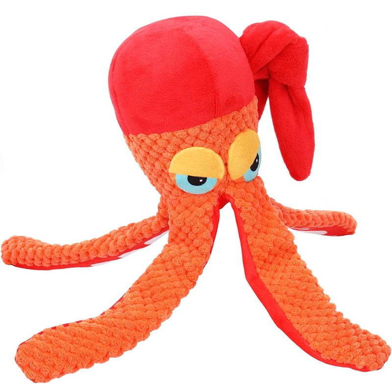 Pet plush toy octopus dog puzzle bite resistant sound toy octopus — image 1