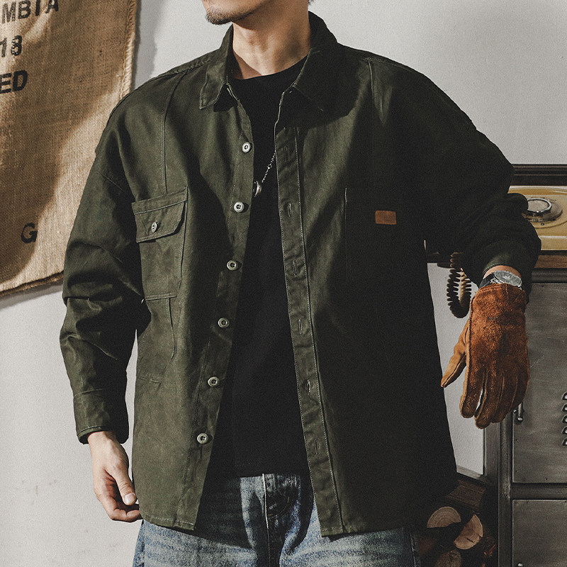 Men's Vintage Heavyweight Workwear Rugged Loose Hunting Jacket — image 7