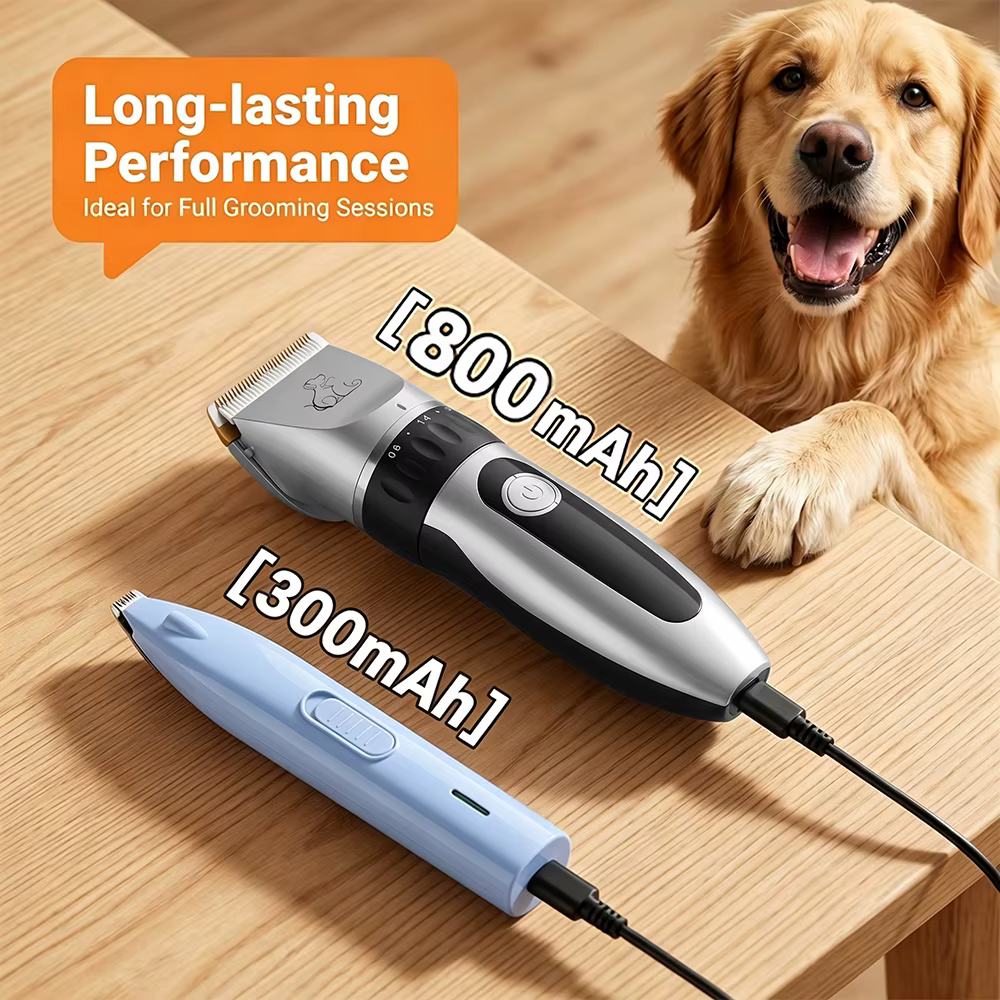 Electric Pet Clipper Grooming Kit For Dogs Reachageable Trimmer Haircut Cat Hair Cutting Remover Professional Machine Set — image 6