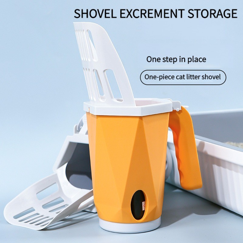 Cat Litter Shovel Self Cleaning Cats Litter Scooper Portable Cat Litter Box Kitten Toilet Cleaning Tool Pet Cat Supplies — image 2