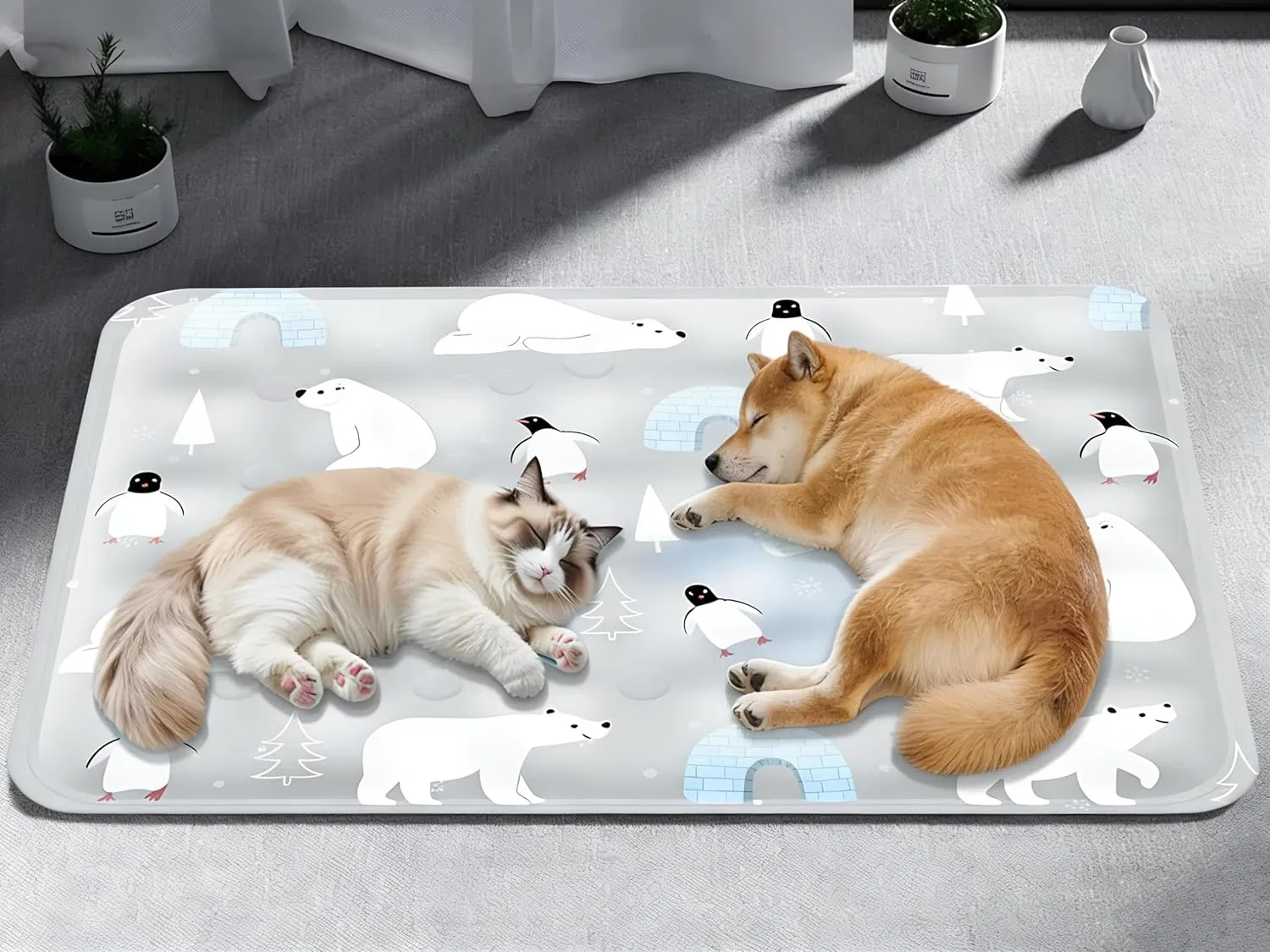 90*60 cm Dog Cooling Mat, 2026 New Summer Pet Mats, Portable Pet Cooling Pad for Travel, Washable Gel Coolings Mat for Dogs and Cats Indoor Outdoor, Reusable Chill Pad Suitable for All Pets — image 5