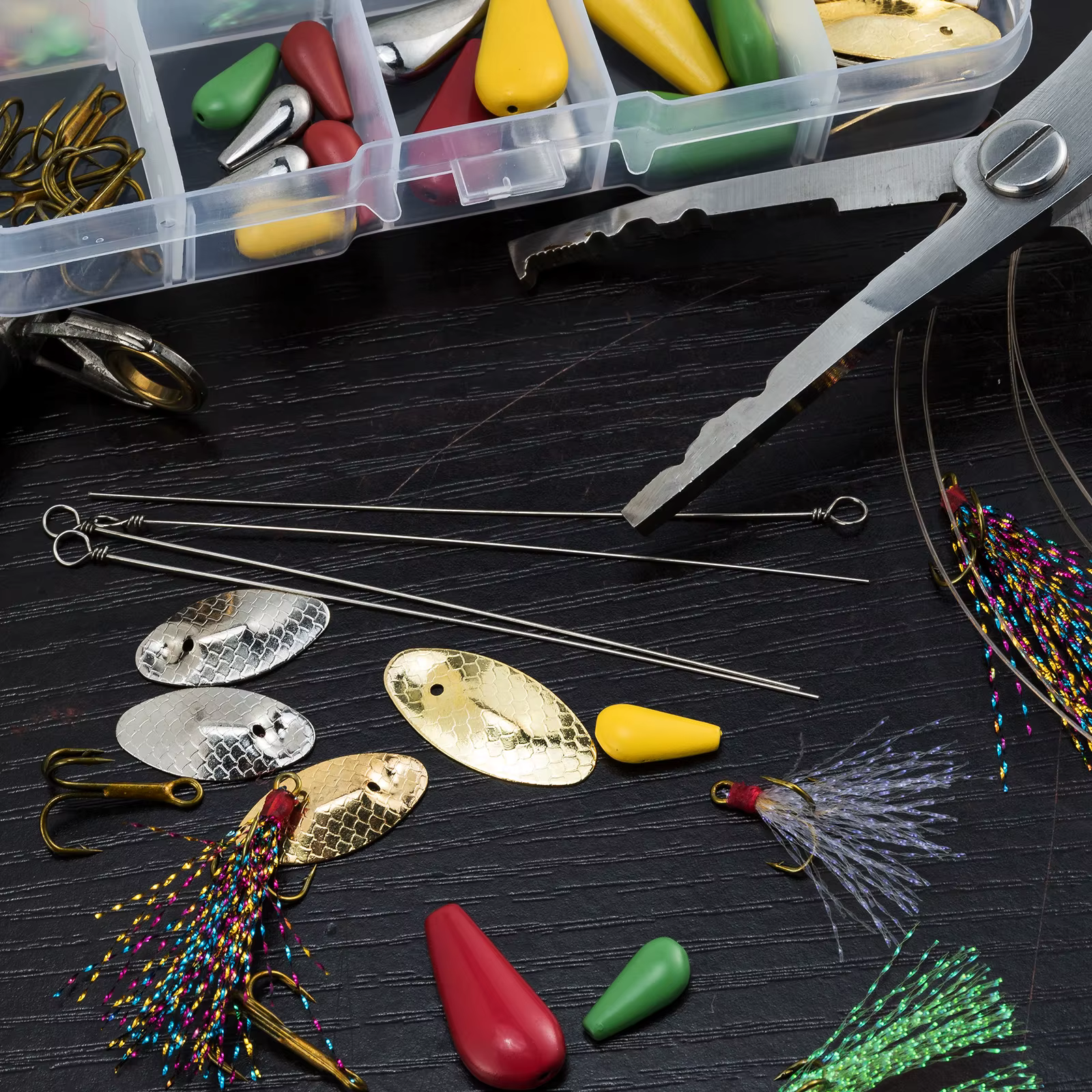 104pcs Inline Spinner Making Kit Fishing Bead Blades Spinnerbait Trolling Walleye Rig Taxes Rig Trout Crappie Bass — image 4