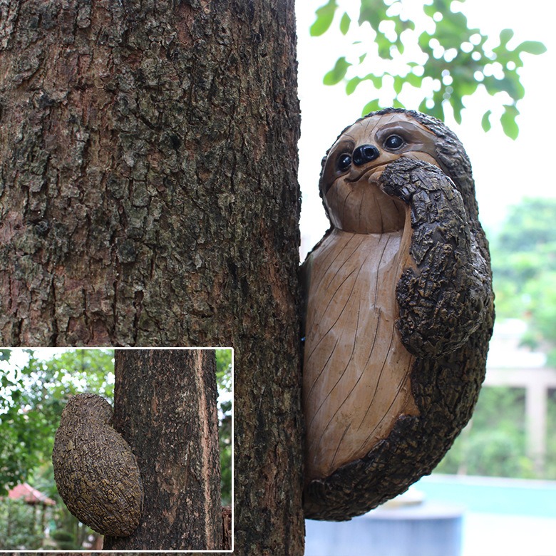 Estatua de mono en resina para colgar en árbol decoración — imagen 5