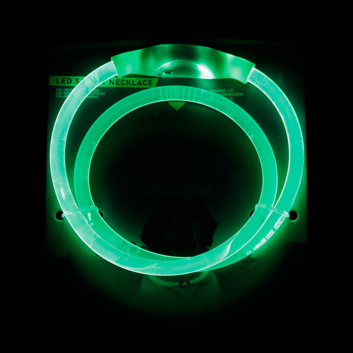 LED Light-Emitting Pet Collar White Shell Through The Overall Luminous Effect Freely Adjustable Outdoor Portable — image 1