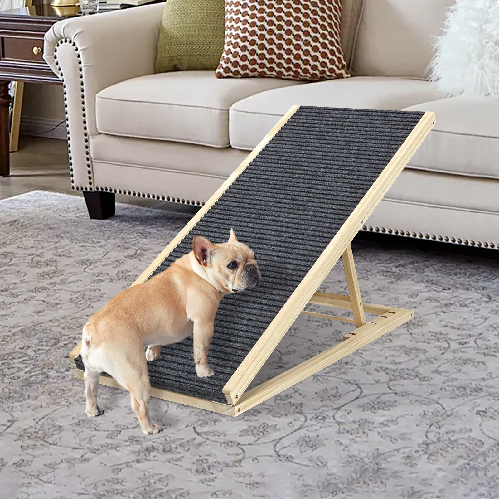 Paso Elevador para Perros de Alta Calidad - Amplio y Resistente con Superficie Antideslizante, Ideal para Pequeños Perros que Suben a Sofás o Coches — imagen 1