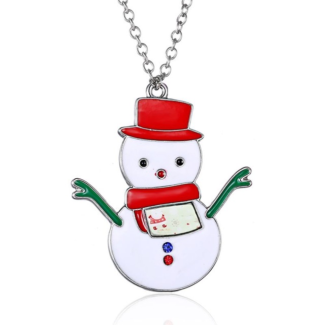 Collar de Navidad Rinhoo con Enamel y Diseño de Ositos, Ciervos y Árboles de Navidad Pendiente de Cuello Regalo de Año Nuevo — imagen 7