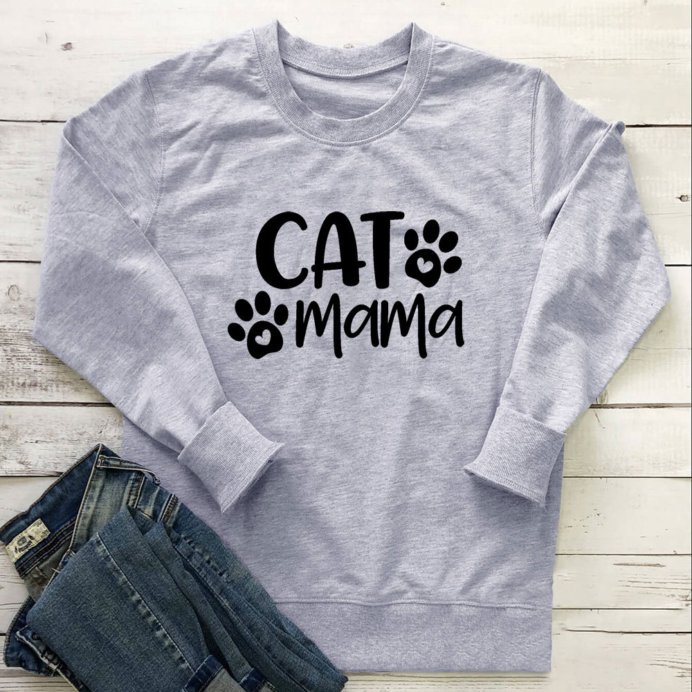 Cat Mama lettering cat print — image 5