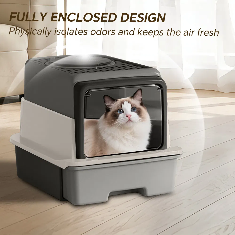 Caja de Arena para Gatos Mejor Calificada 2026, Cajón Extraíble, Sin Necesidad de Pala, Combina con Decoración Moderna — imagen 6