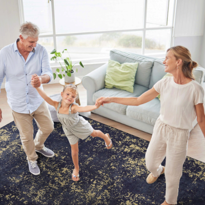 LOOM LUXE 5x8 Area Rug For Bedroom, Washable Rug, Low-Pile, Non-Slip, Non-Shedding, Foldable, Kid Pet Friendly - Area Rugs For Living Room, Bedroom, Kitchen Wedding Gift — image 11