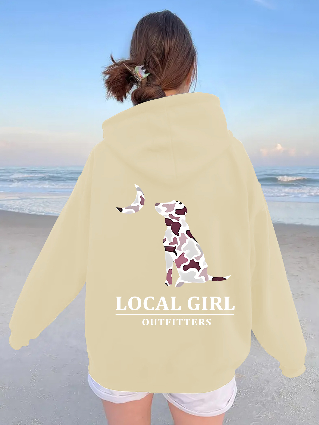 Camouflage puppy moon print hoodie — image 13