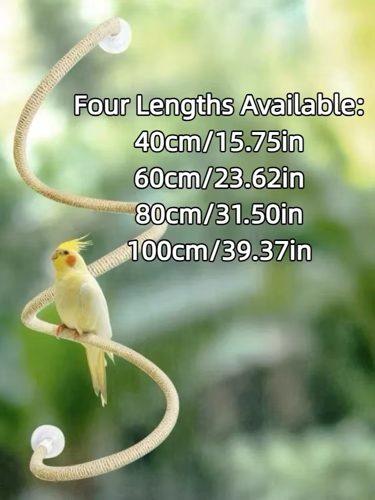Linen Rope DIY Bendable Perch for Birds Non-slip Comfortable Grip Suction Cup Bird Climbing Rope Stable Durable 2026 — image 4