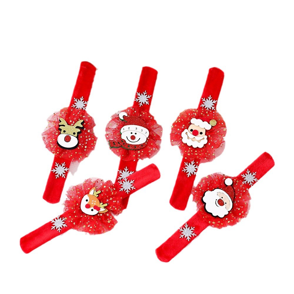 Christmas Plush Bracelet with Reindeer Cartoon Design Holiday Decoration Festive Gift — image 6