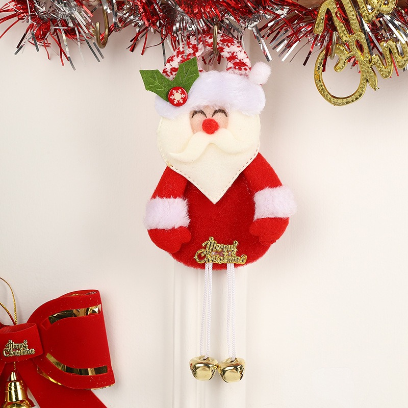 Cartoon Santa Claus Deer Pendant Christmas Tree Bell Backpack Mobile Phone Pendant — image 1
