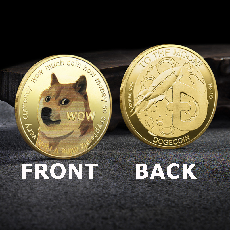 Moneda Comemorativa de Oro Galvanizado con Patrón Cómico de Perros para Coleccionistas y Regalos Dogecoin — imagen 17