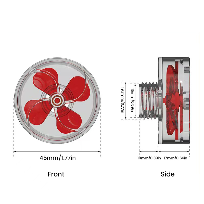 4-Blade Auto-Rotating Fan Kit for Fish Tank Outlet - Clover Accessories, Aquarium Filter Screen Add - ons — image 9