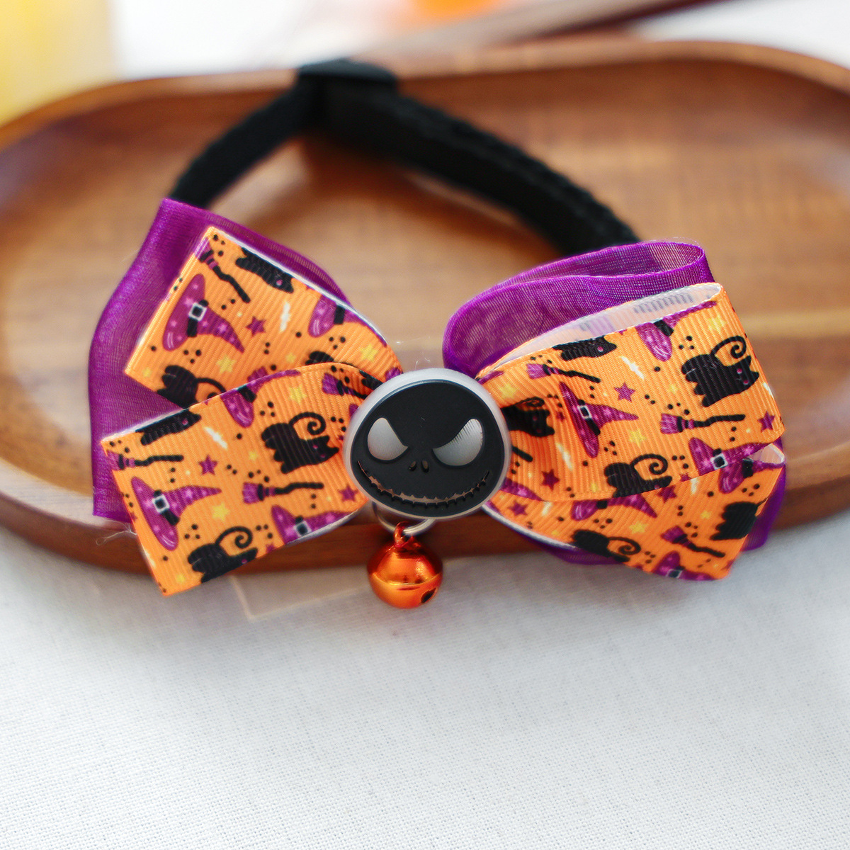 Pet Halloween Pet Collar with Funny Pumpkin Decoration, Dog Collar with Bow Tie, Cat Scarf for Small Dogs — image 8