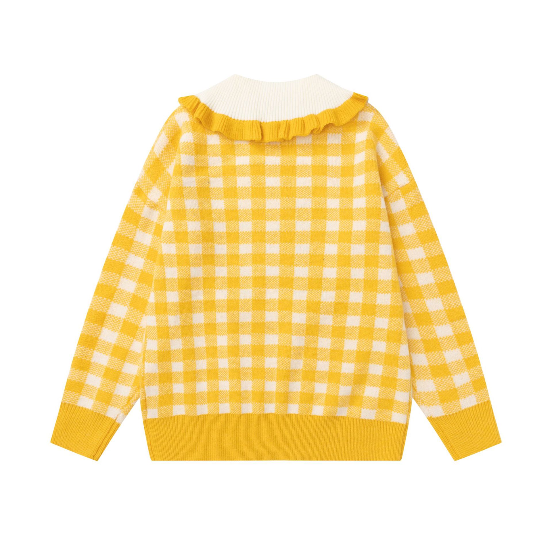 Big collar cat embroidered sweater — image 5