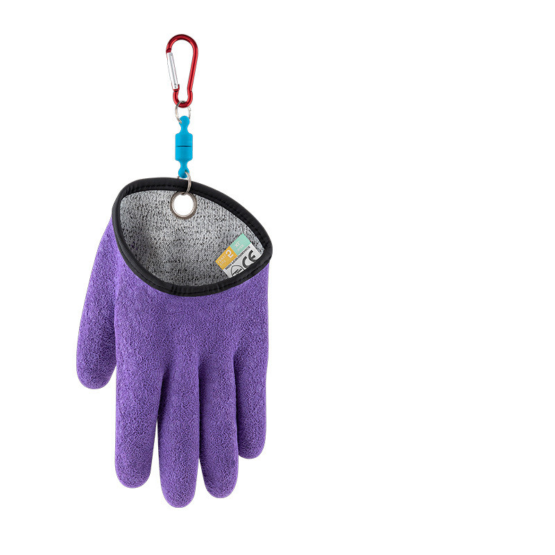 Fishing Gloves Anti-Slip Protect Hand From Puncture Scrapes Fisherman Professional Catch Fish Latex Hunting Gloves Left Right — image 15