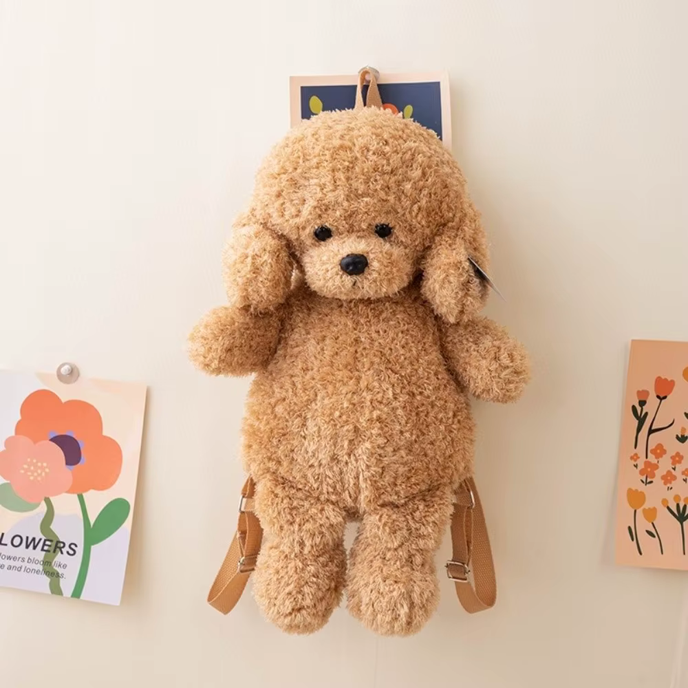 Mochilas de Teddy Perro con forma de Poodle Kawaii para Niñas Estudiantes — imagen 4