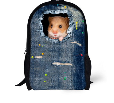 Mochila de Gato para Niños - Cómica con Animales 3D en Denim para Chicos y Chicas — imagen 22
