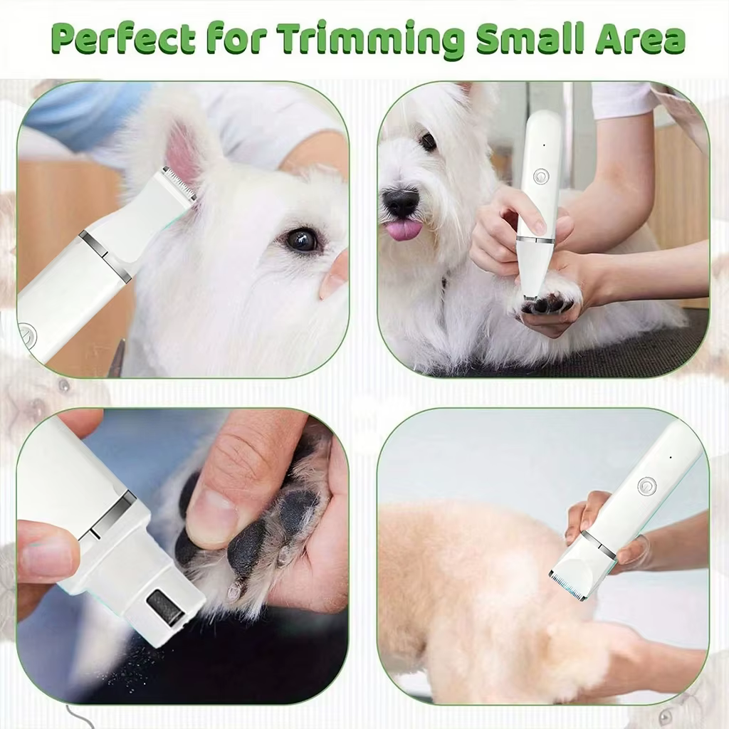 4-in-1 Pet Hair Clipper Rechargeable Dog Cat Trimmer Kit Cordless Electric Grooming Shaver with Comb Guide for Puppy Kitten — image 4