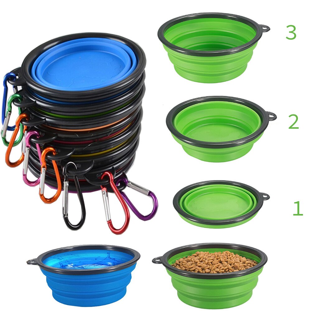 Bolsa de 1000ml para Perros y Gatos Portátil Reversible con Cierre Elástico para Viajes Caminatas Comida Agua — imagen 3