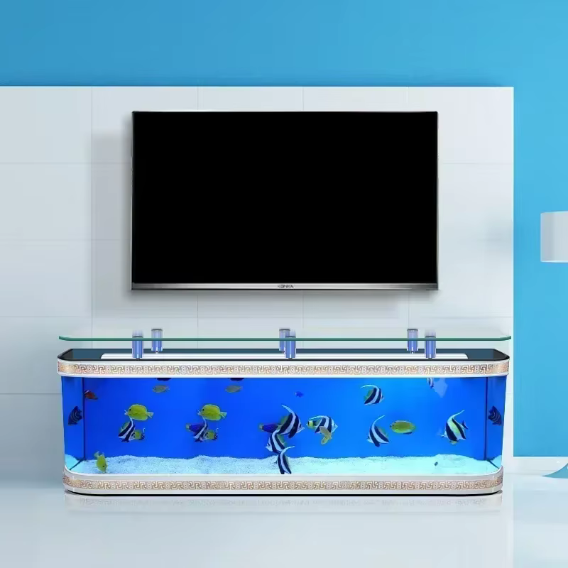 Cajón de Televisor Europeo para Acuario Grande de Vidrio para Salón Comedor — imagen 5