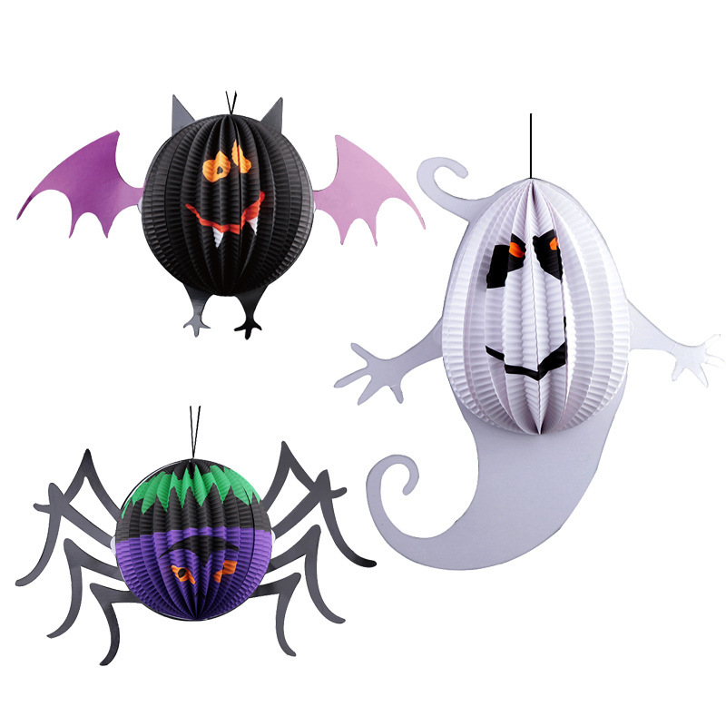 Decoraciones de Halloween Conjunto KTV Propios Pendientes de Papel Araña Murciélago Pendiente Fantasma Colgante — imagen 2