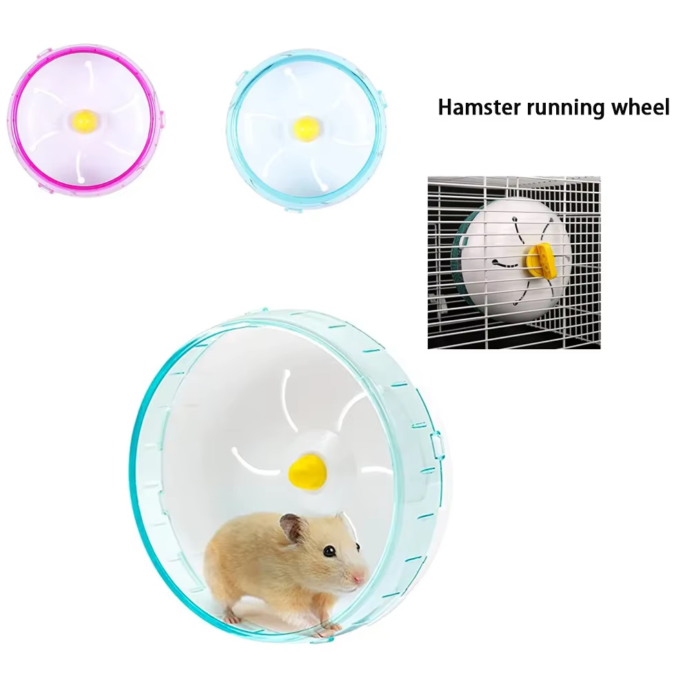 Hamster Wheel Running Disc Toy Sport Running Silent Transparent Small Pet Rotatory Jogging Wheel Toys Pet Hamster Cage Supplies — image 3