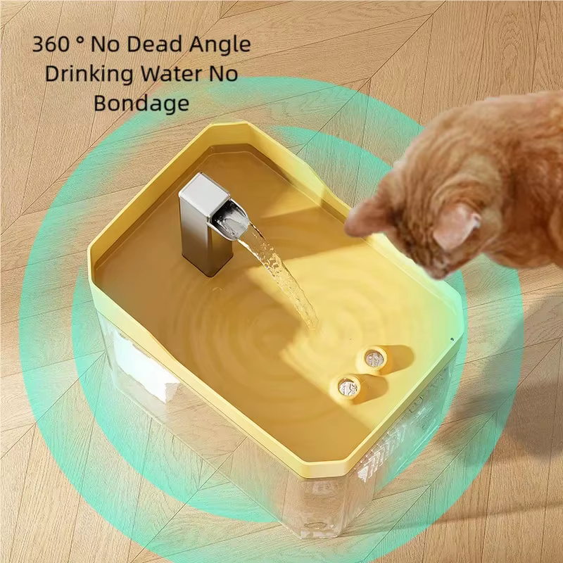 Cat Water Fountain 1.5L Transparent Pet Water Dispenser Ultra Quiet Circulating Filter Auto Power Off Drinking Fountain for Pets — image 4