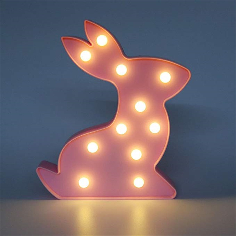 INS Creative Cute Rabbit Animal Modeling Light Children's Room Atmosphere Decoration Fun Night Light Shooting Props — image 9