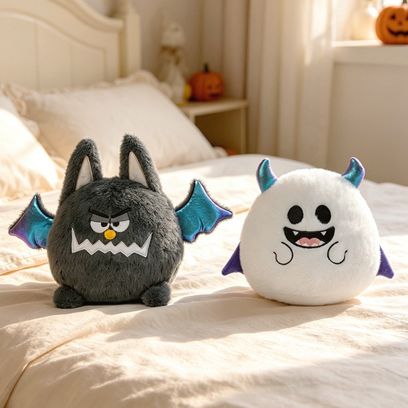 Muñecos de Peluche de Serie Halloween: Calabaza, Araña divertida, Murciélago, Fantasma y Muñeca de Bruja — imagen 4