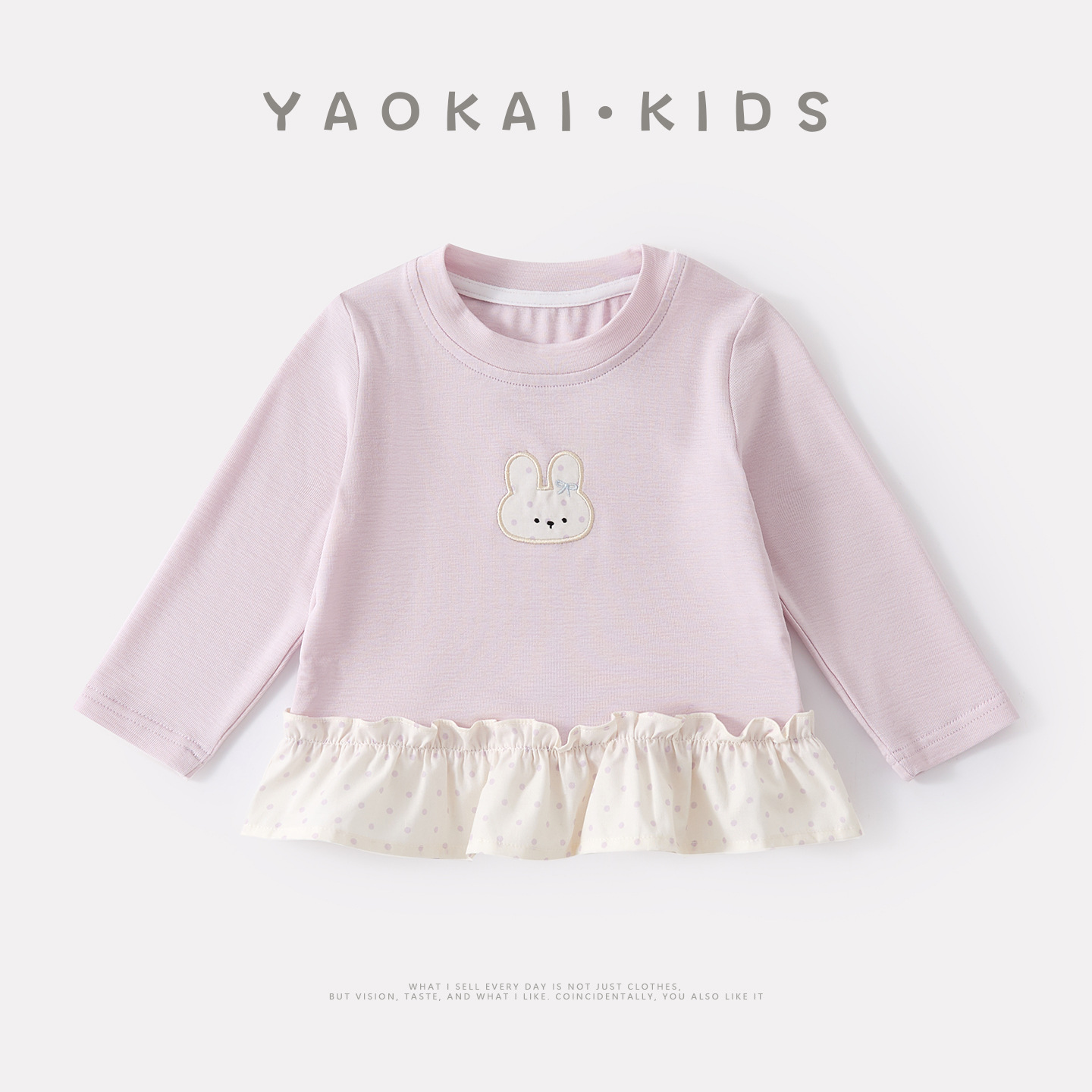 Infant Toddler Seamless Bodysuit, Cute Baby Girl Versatile Rabbit Bow Top — image 3