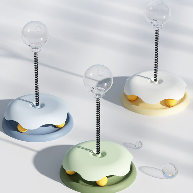 Alimento para Gatos con Fuga 2 en 1 Juguetes Giratorio y Pelota de Resorte, Entretenimiento Divertido para Kitten y Formación de Gatos — imagen 9
