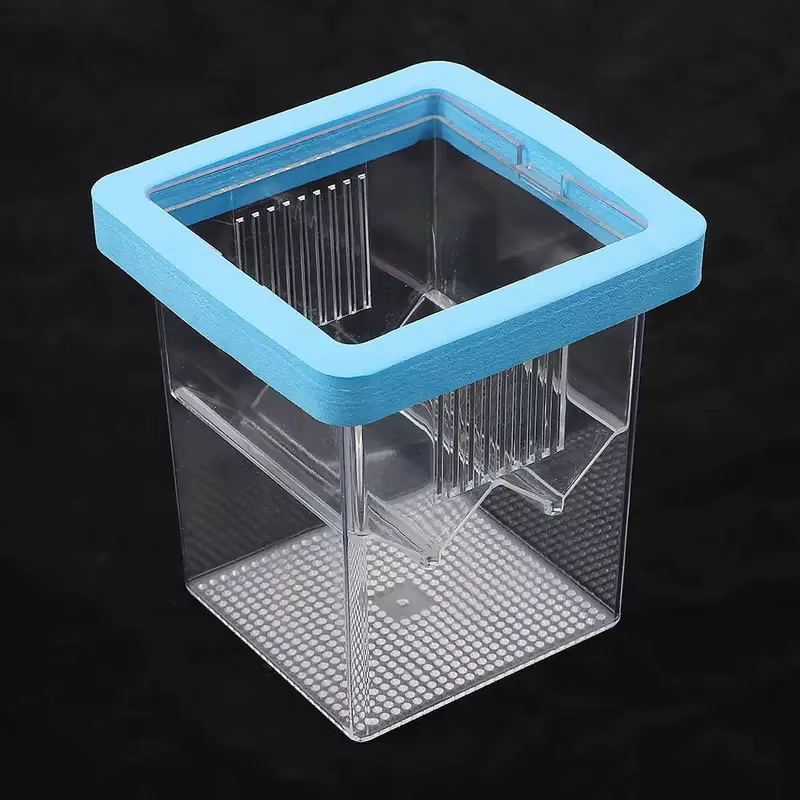 Caja de Incubación y Aislamiento para Pez y Cangrejos Acuáticos - Caja de Cría para Guppies y Larvas Transparente Duradero — imagen 4