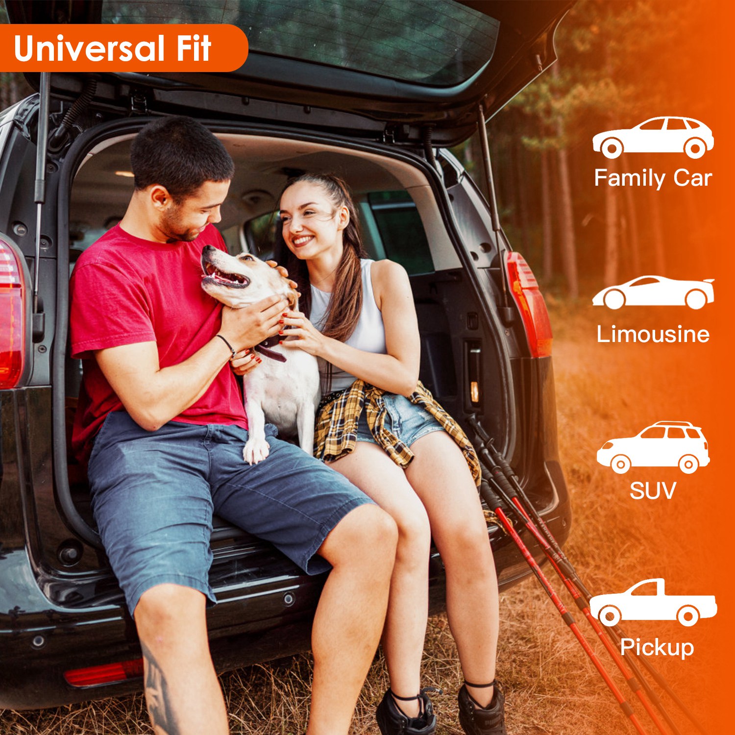 Funda de Asiento Trasero para Perro Impermeable y Resistente a Rasguños, Protector Trasero para Mascotas, con Cinturón de Seguridad para Perro, para Auto Camioneta SUV — imagen 4