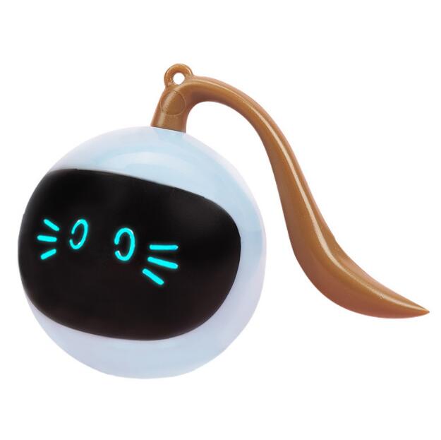 Fofos Two Lucky Raccoon Magic Ball Cat Toy Electric Intelligent Automatic Funny Cat Ball Relieve Boredom And Bite Led Light — image 7
