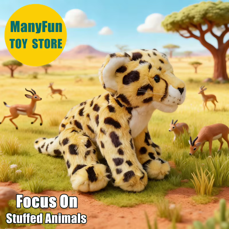 Osito de Leopardo Realista con Manchas: Peluche de León y Tigre del Desierto para Amantes de los Felinos — imagen 2