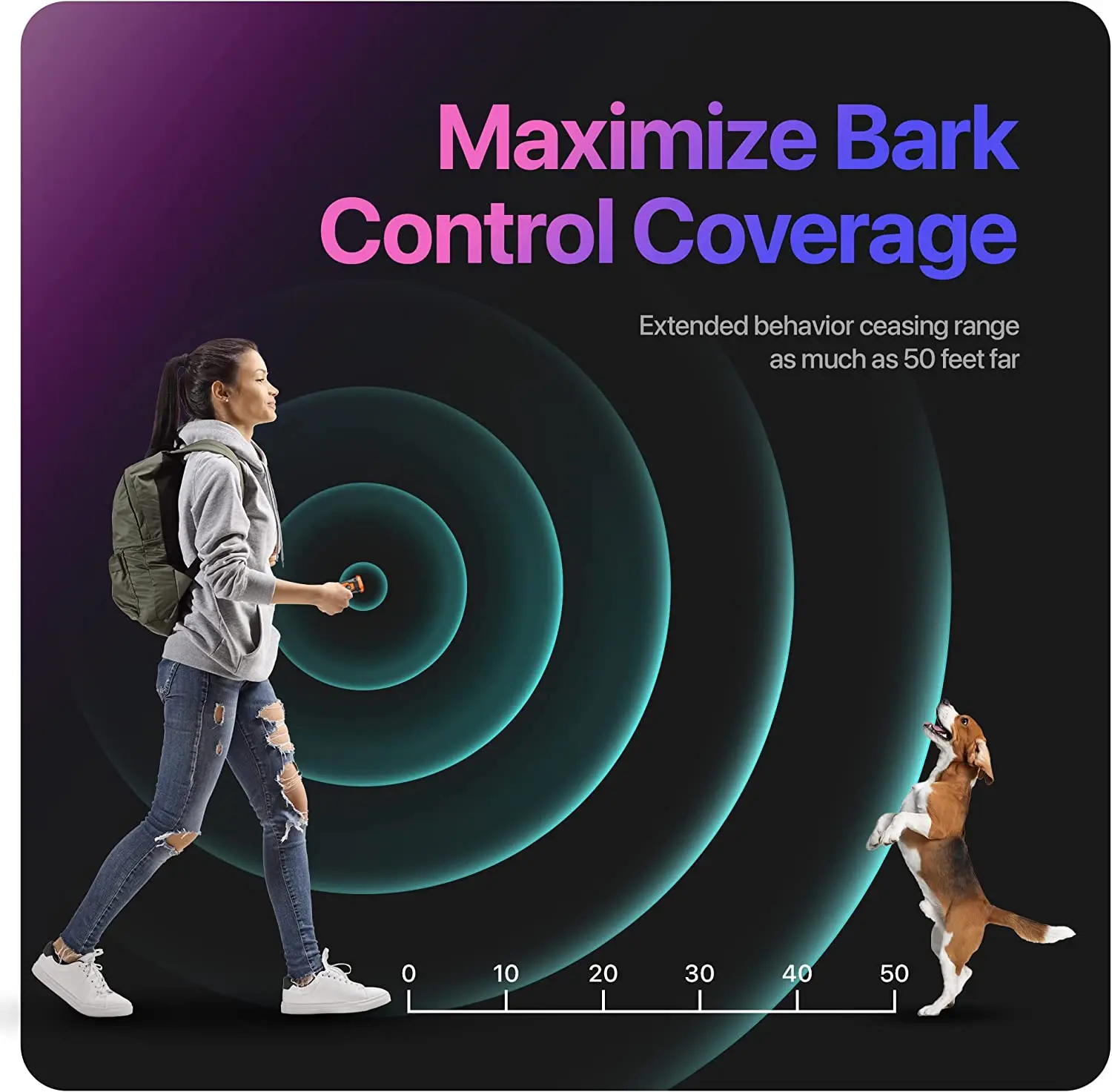 XP30 Release Pet Dog Repeller Ultrasonic Dog Training Device Rechargeable Anti Dog Bark Deterrent Device With LED Flashlight — image 6