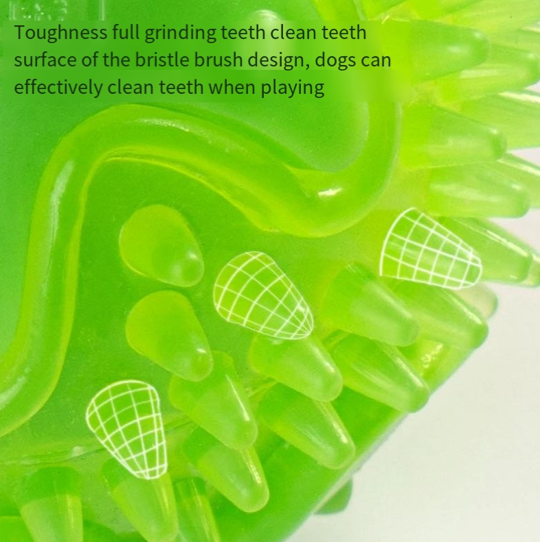 TPR Thickened and Bite resistant Rugby Teeth Cleaning Sound Tearing Elastic Ball Dog Teeth Grinding Toy — image 4