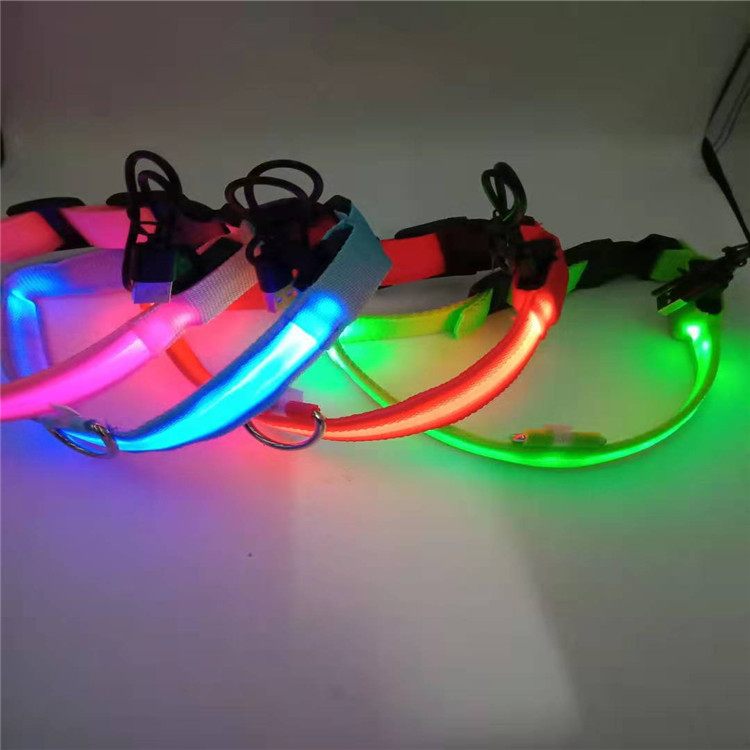 Led Pet Collar Glow Collar Pet Belt Mesh Rechargeable Neck Ring Usb Rechargeable Dog Cord Collar Battery — image 2