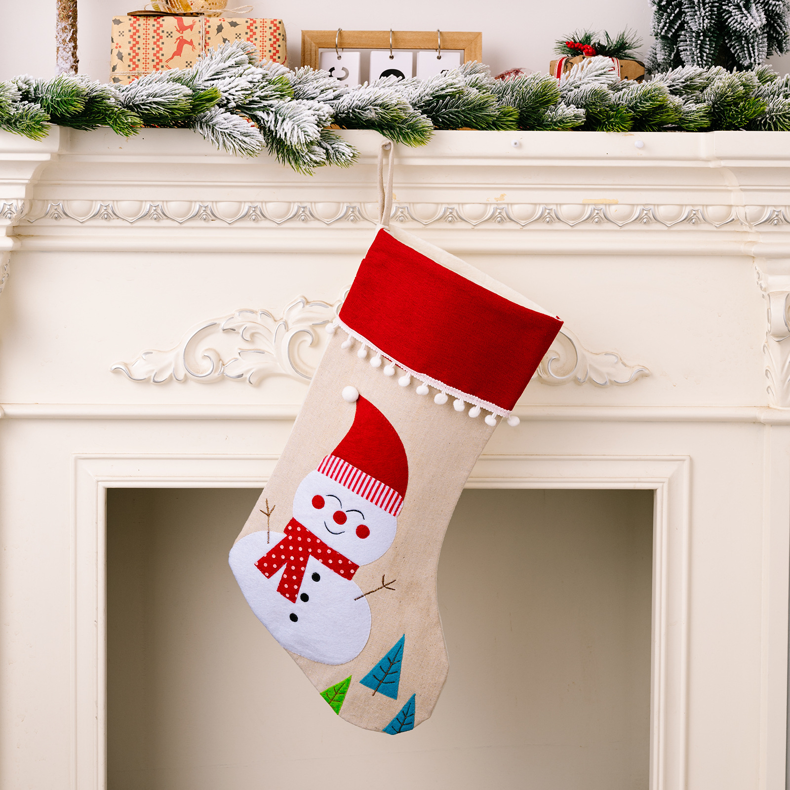 Christmas Decorations Cartoon Christmas Socks Creative Elk Santa Claus Christmas Gift Socks Gift Bag — image 7
