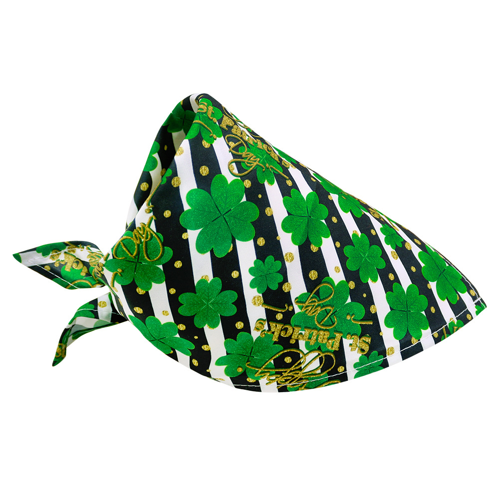 Accesorios para Mascotas Día de San Patricio Toalla de Saliva de Perro Triángulo Shamrock — imagen 6