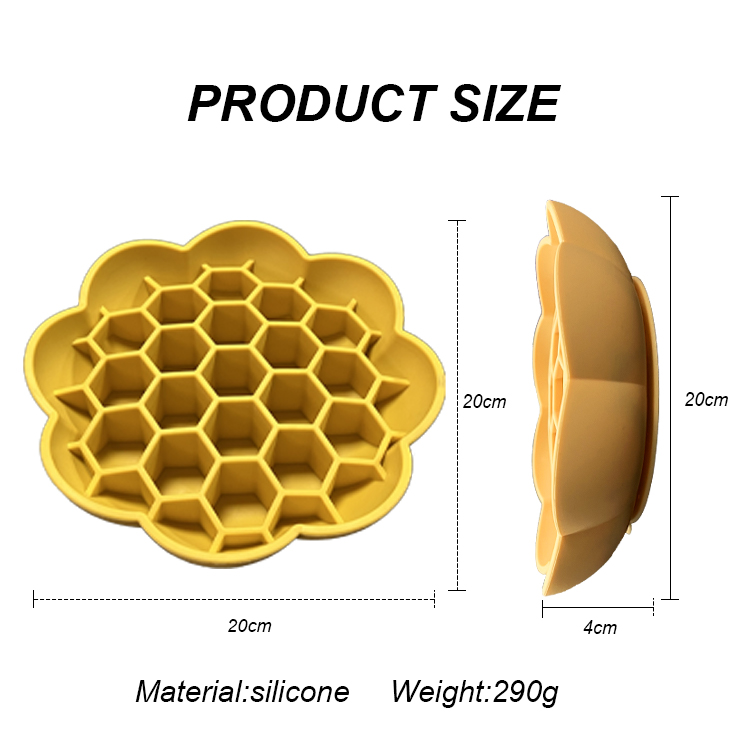 Custom Dog Bowl Slow Feeder Flower Pet Licking Bowl Slow Feeding Silicone Dog Lick Bowl — image 4