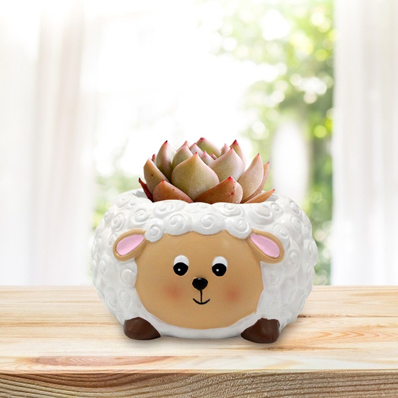 Lamb succulent plant tabletop decoration small flower pot — image 2