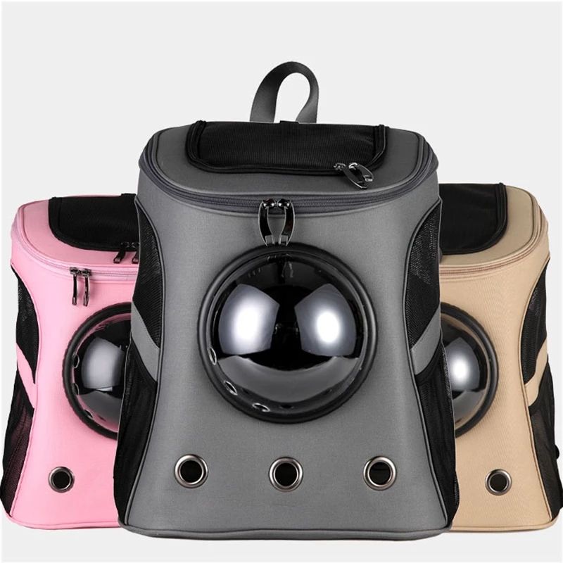 Portable Large Space Pet Dog Backpack Cat With Large Double Shoulder Pet Breathable Bag — image 1