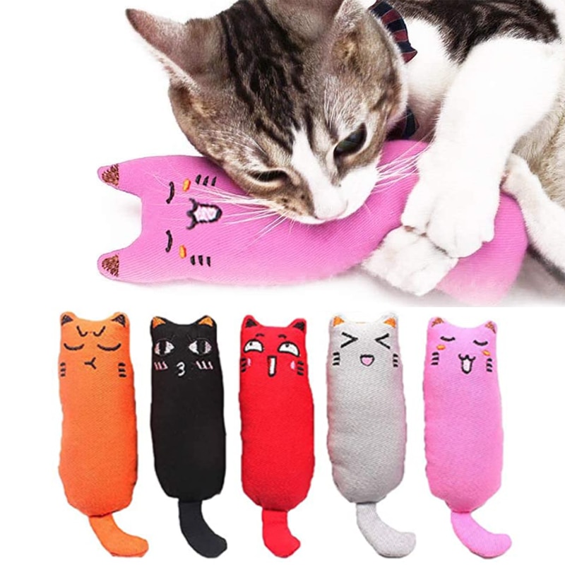 Rustle Sound Catnip Toy Cats Products for Pets Cute Cat Toys for Kitten Teeth Grinding Cat Plush Thumb Pillow Pet Accessories — image 1