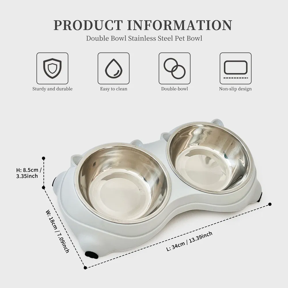 Macaron Rosa - Tazas de Aluminio Inoxidable Doble, 600ml Cada Una, Anti-Slip, Lavables en Lavavajillas para Pequeños-Medios Animales — imagen 3